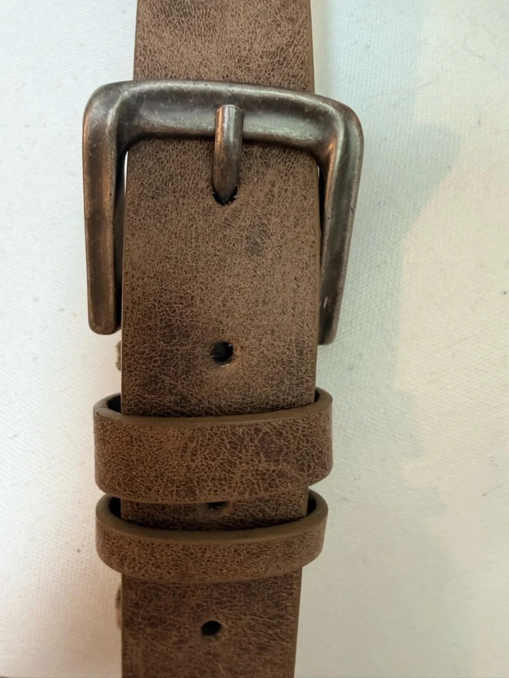 BKE Distressed Brown Belt Gunmetal Hardware XXL NWOT - Picture 3 of 5